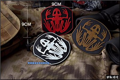 海豹骷髏蛙立體款PVC塑料臂章、肩章