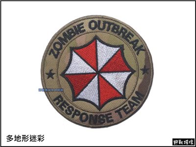 生化危機保護傘-殭屍快速反應小組" 刺繡臂章【MultiCam】