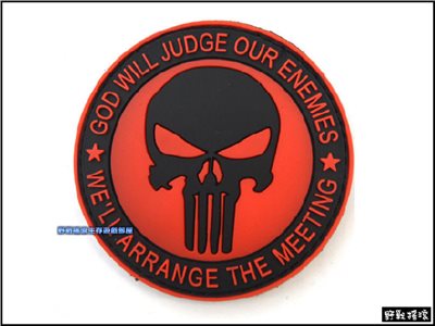 "海豹懲罰者"立體款PVC塑料臂章、肩章【紅色】