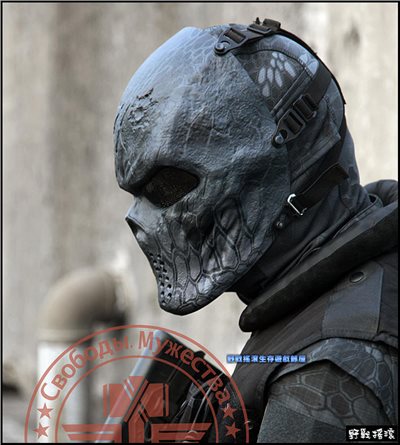 WARCHIEF M06 防彈骷髏面罩【黑色蟒蛇紋迷彩】