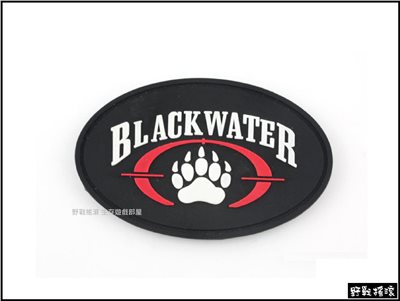 PVC塑料臂章、肩章 - BLACK WATER 黑水熊爪