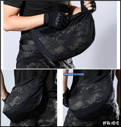 戰術迷彩餃子包、側背包【Multicam Black】