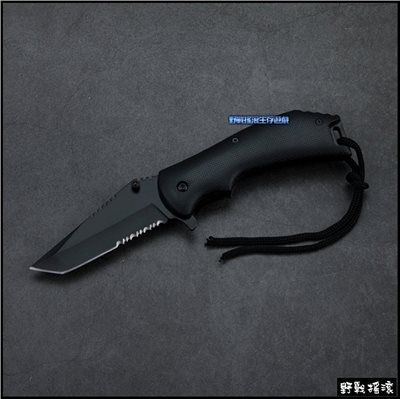 戶外野營多用途迷彩折疊刀【黑色】